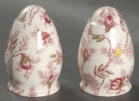 Rosebud Chintz (2-8401, Pink Vine) Salt & Pepper Set