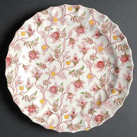 Rosebud Chintz (2-8401, Pink Vine) Luncheon Plate