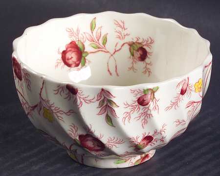 Rosebud Chintz (2-8401, Pink Vine) Open Sugar Bowl