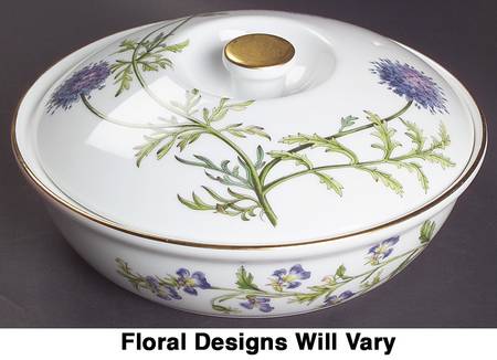 Stafford Flowers 1qt Round Oven To Table Covered Casserole