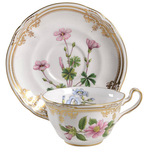 Stafford Flowers Flat Cup & Saucer Set