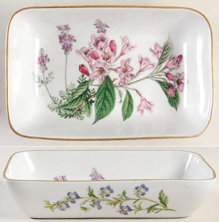 Stafford Flowers 10" Rectangular Baker Oven to Table