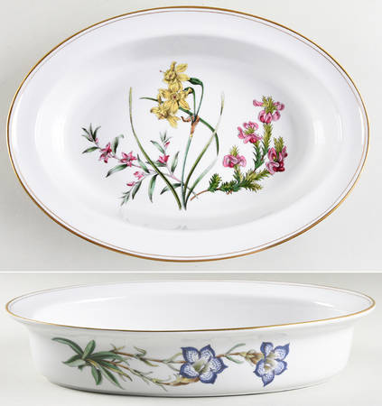 Stafford Flowers 11" Oven-To-Table Oval Baker