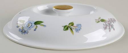 Stafford Flowers Lid for 9" Oval Oven-To-Table Entree Dish