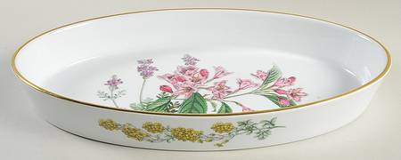 Stafford Flowers 14" Oval Baker Oven To Table