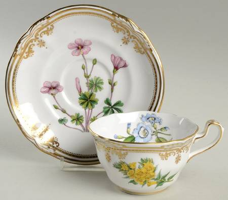Stafford Flowers Flat Cup & Saucer Set