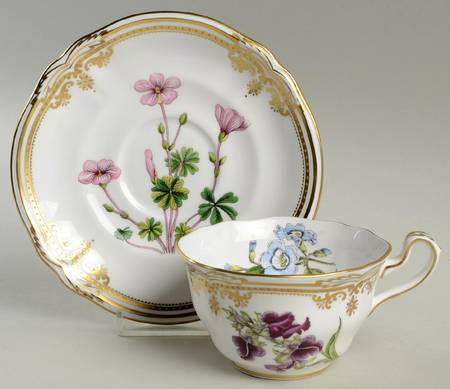 Stafford Flowers Flat Cup & Saucer Set