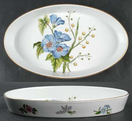 Stafford Flowers 14" Oval Baker Oven To Table