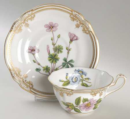 Stafford Flowers Flat Cup & Saucer Set