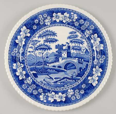 Tower Blue (Newer Backstamp) 12" Chop Plate (Round Platter)