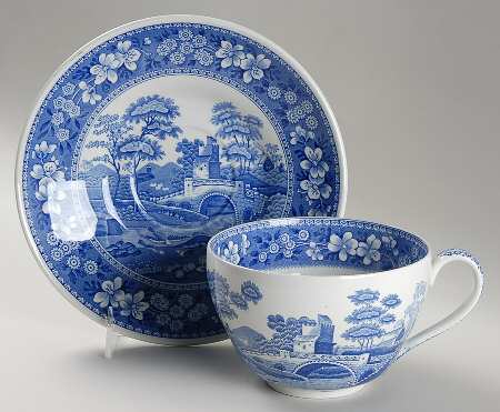 Blue Room Collection Jumbo Cup & Saucer Set