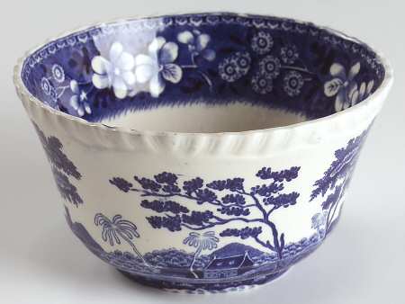 Tower Blue (Newer Backstamp) Cranberry Bowl