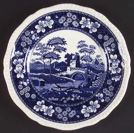 Tower Blue (Newer Backstamp) Luncheon Plate