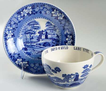 Tower Blue (Newer Backstamp) Joke Cup & Saucer Set