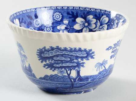 Tower Blue (Newer Backstamp) Open Sugar Bowl