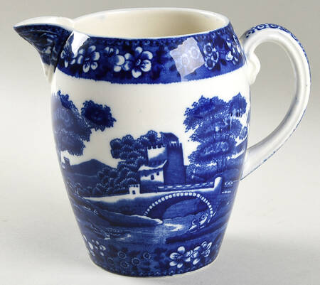 Tower Blue (No #, Older, Gadroon) 24 Oz Pitcher by Spode
