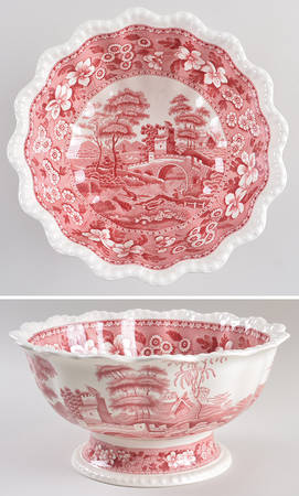 Tower Pink (Older Backstamp) Large Fruit Bowl by Spode