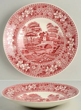 Tower Pink (Older Backstamp) Coupe Soup Bowl