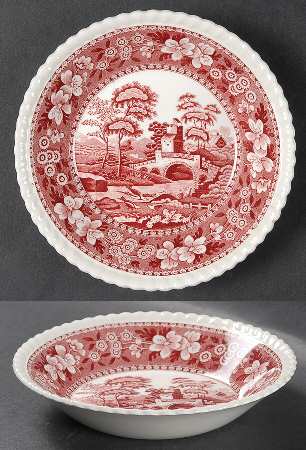 Tower Pink (Older Backstamp) Fruit/Dessert (Sauce) Bowl by Spode