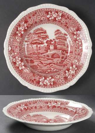 Tower Pink (Older Backstamp) Large Rim Soup Bowl