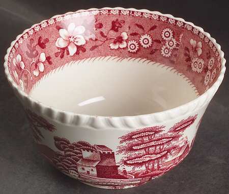 Tower Pink (Older Backstamp) Cranberry Bowl by Spode