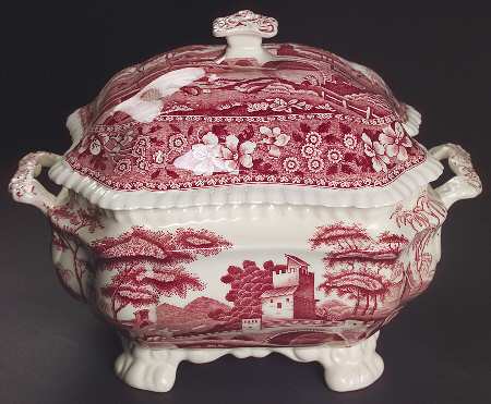 Tower Pink (Older Backstamp) Tureen & Lid by Spode