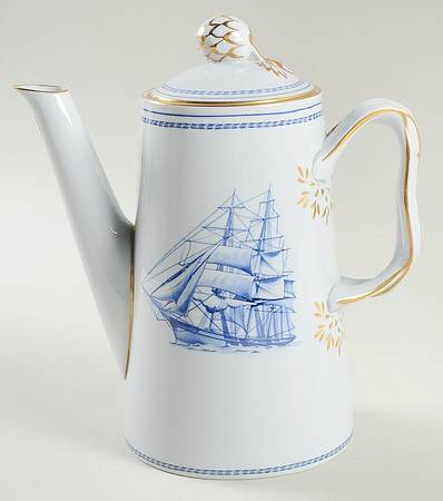 Trade Winds Blue Coffee Pot & Lid by Spode