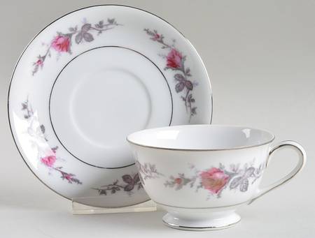 Silverose Footed Cup & Saucer Set
