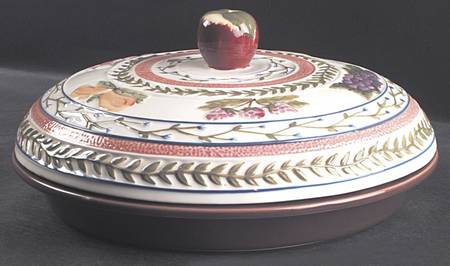 Fresh N' Fruity Pie Plate Safe with Ceramic Lid