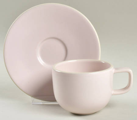 Colorstone Pink (Not Textured) Flat Cup & Saucer Set