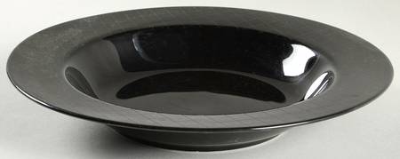 Gridlock Black Large Rim Soup Bowl by Sasaki