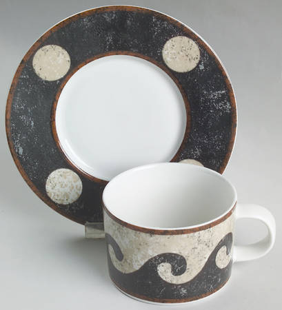 Pompeii Flat Cup & Saucer Set
