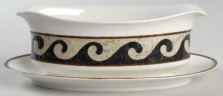 Pompeii Gravy Boat with Attached Underplate