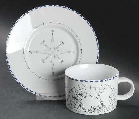 World View Flat Cup & Saucer Set