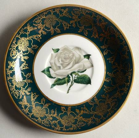 Chantilly Dark Green (Gold Floral) Saucer
