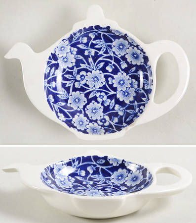 Calico Blue (Burleigh Stamp) Tea Bag Holder