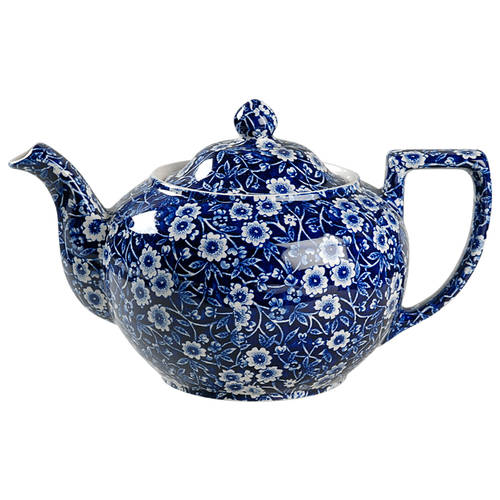 Calico Blue (Burleigh Stamp) Teapot & Lid
