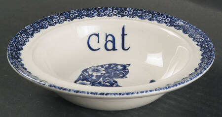 Calico Blue (Burleigh Stamp) Pet Bowl