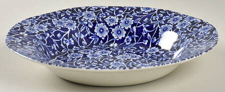 Calico Blue (Burleigh Stamp) Rim Soup Bowl