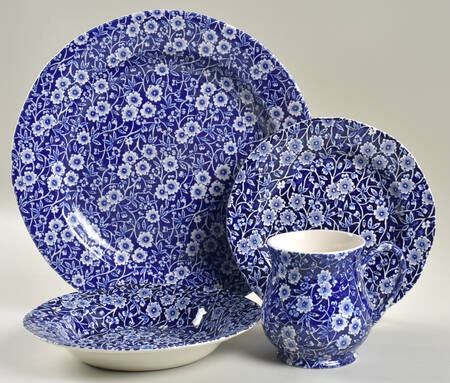 Calico Blue (Burleigh Stamp) 4 Piece Place Setting