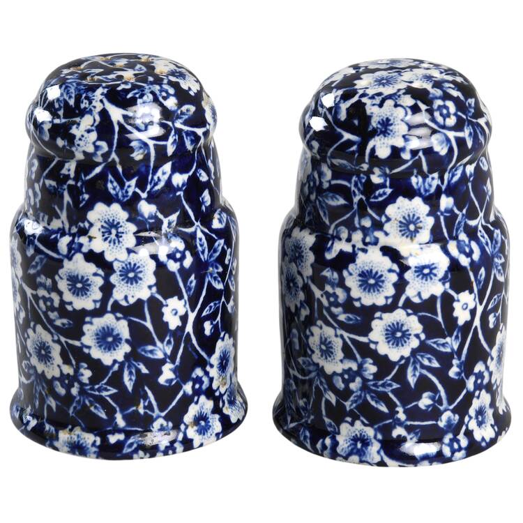 Calico Blue (Burleigh Stamp) Salt & Pepper Set