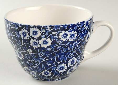 Calico Blue (Burleigh Stamp) Breakfast Cup
