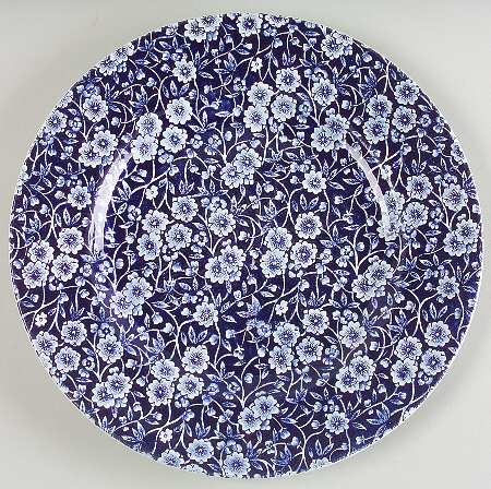 Calico Blue (Burleigh Stamp) Dinner Plate