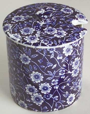 Calico Blue (Burleigh Stamp) Jam/Jelly & Lid