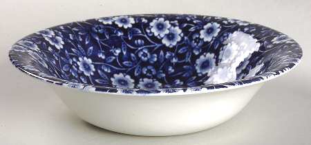 Calico Blue (Burleigh Stamp) Coupe Cereal Bowl