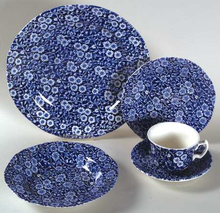 Calico Blue (Burleigh Stamp) 5 Piece Place Setting