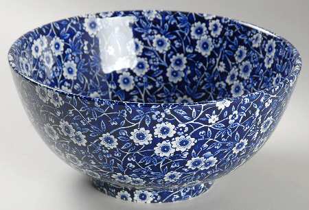 Calico Blue (Burleigh Stamp) 8" Chinese Bowl
