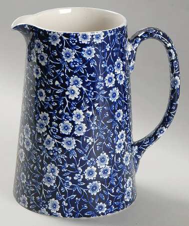 Calico Blue (Burleigh Stamp) Large Tankard Jug