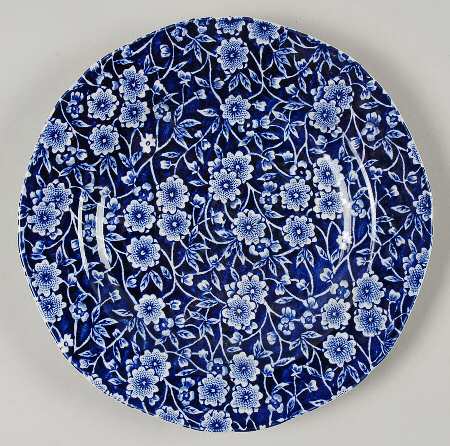 Calico Blue (Burleigh Stamp) Salad/Dessert Plate