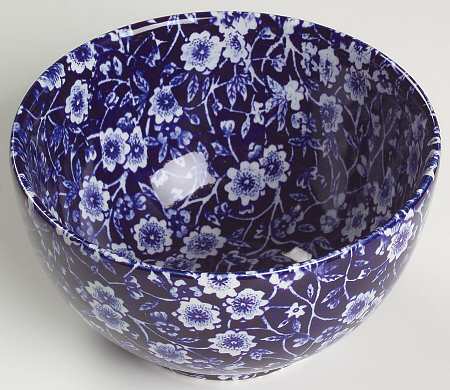 Calico Blue (Burleigh Stamp) Open Sugar Bowl